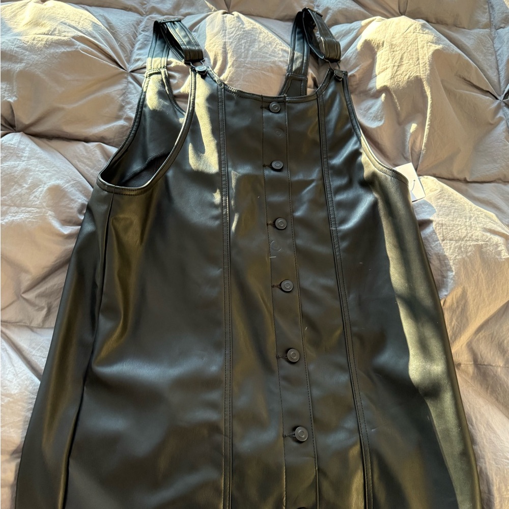 Celebrity Pink Button-Front Black Mini Dress